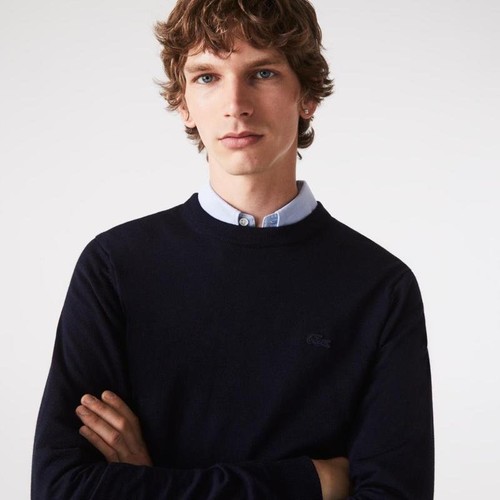 Men lacoste sweater black wool - sweater,
