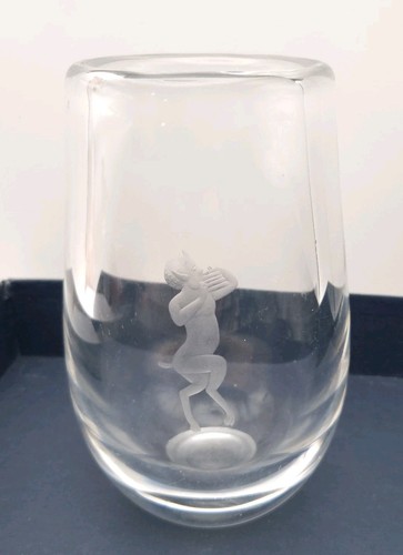 Orrefors glass vase etched - vase,