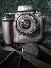 Nikon F5 35mm Professional SLR Film Camera Body with Sigma 24mm wide lens Works