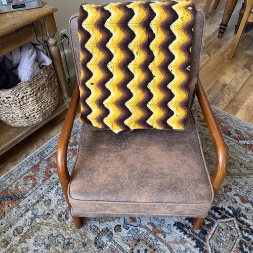 Handmade chevron afghan throw - chevron,