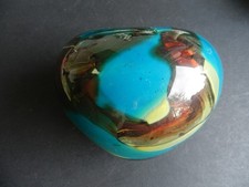 MDINA MARBLE PATTERN SQUAT VASE NO SIGNATURE - 13CM