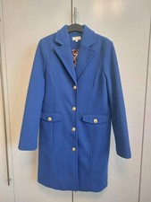 NEXT Single Breasted Blue Cobalt Dolly Coat - size 12