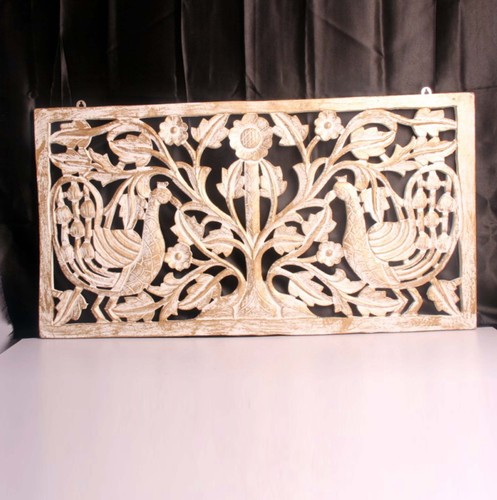 Antique wooden floral carving - wooden,