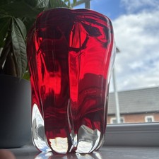 Large Whitefriars Glass Ruby
