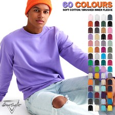 Mens Plain Sweatshirt Crew