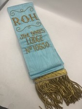 Masonic Sash Roll Of Honour Jim Innes Lodge 19630 embroidered Fattorini