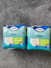 XL TENA PROSKIN Super Incontinence Pants (7 drops) 2 packs of 12 (x24 total)