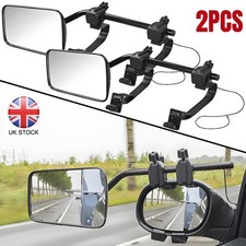 2x Flat Caravan Towing Mirrors