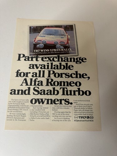 Original vintage triumph tr7 - vintage,