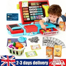 Deluxe Kids Cash Register Toy with Scanner music, 50+ Accessories Included UK!