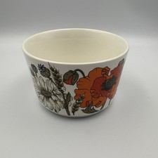 J G Meakin 'Poppy' Sugar/Dip/Nut Bowl Studio Pottery Vintage 1970s England