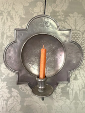 Art Nouveau Pewter French Wall