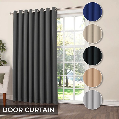 Blackout eyelet door curtains - door,