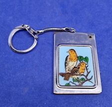 Keying Key Ring - Vintage Mini Address Phone Book With Birds