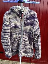Utam London warm wool chunky lined fleece wool zip Hoody Cardigan NOT Pachamama