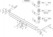 Towtrust Fixed Flange Towbar