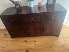 living room furniture set, handmade 30 years ago in Italy. Dark solid wood