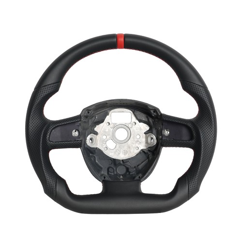 Leather flat steering wheel - steering,