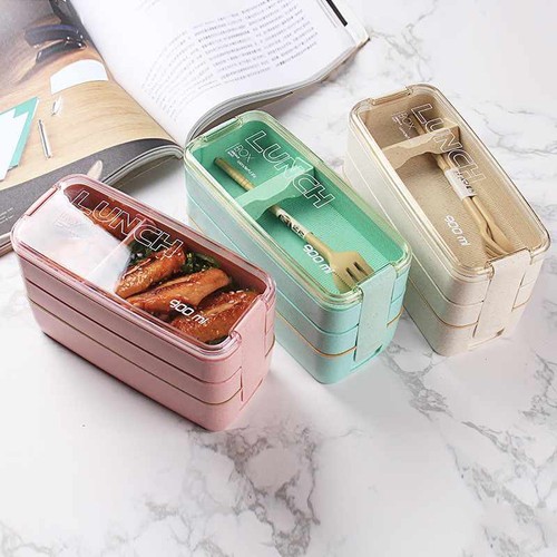 Triple layered bento - layered, box