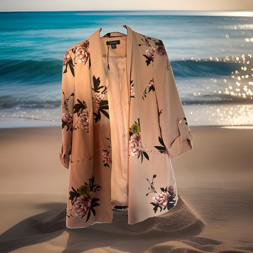 Primark beige floral long - floral,