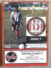 Shepshed Dynamo V Cammell Laird Football Programme Northern Premier League...