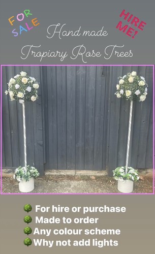 Artificial tropiary rose tree - artificial,