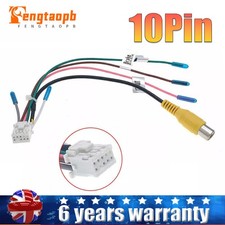 10 Pin Car RCA Rear View Camera Cable Adapter For Aftermarket Android Stereo New
