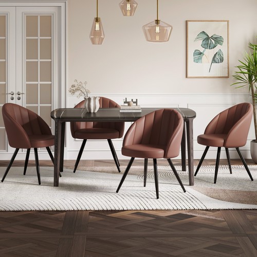 Dining chairs pcs faux - dining,