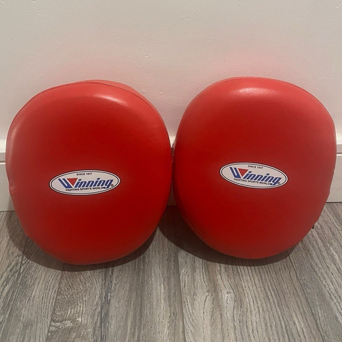 Winning red boxing focus pads - boxing,