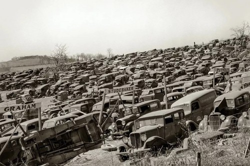1941 junk car salvage - junk, yard