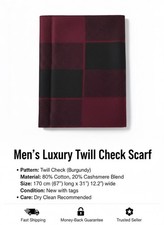 Plaid Winter Scarf for Men &