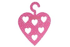 New Wooden Pink Heart Scarf Hanger Holder