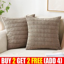 Luxury Fabric Throw Decorative Cushion Covers 18x18 Inch Square Pillow Cases UK