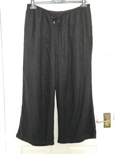 George black linen look - black, wide