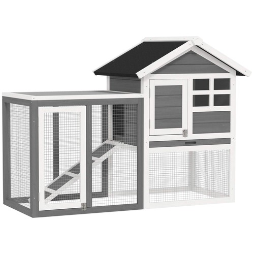 Pawhut rabbit hutch - pawhut, outdoor