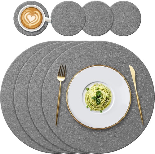 Set dark grey round - set,