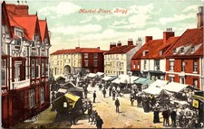 Market Place Brigg Busy Market