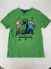 Minecraft Green T-shirt 11-12 years Reversible Sequins F&F Tesco - 100% Cotton
