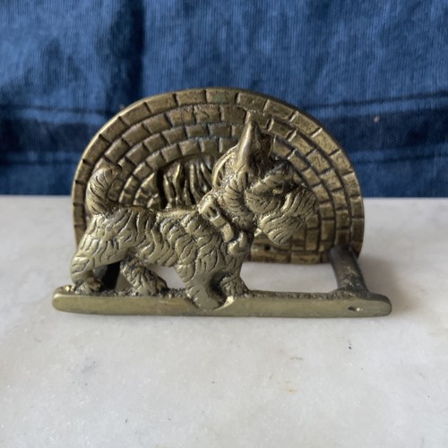 Vintage solid brass - brass, scottie
