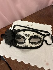 Carnival Black & white gothic eye mask Lady Masquerade Ball Party Fancy Dress