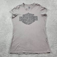 Harley Davidson T Shirt Womens Medium Operation Wounded Warrior Project Brown