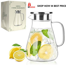 2.2L Glass Water Jug Pitcher
