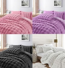 Square Teddy Fleece Duvet Cover Bedding Set Or Throws or Cushion Cover