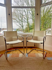 Pair Chrome Cantilever Chairs