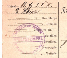 ZEPPELIN WW1 Card *MARINE LUFTSCHIFF* Abt Military Unit Cachet 1915 Namur KZ22