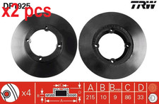 X2 PCS BRAKE DISC DF1925