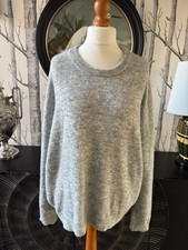 Karen by Simonsen oversize grey ladies  fluffy alpaca jumper L 16-18