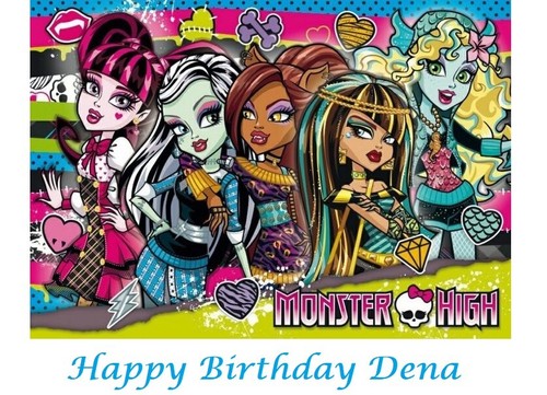 Monster high edible cake - monster,