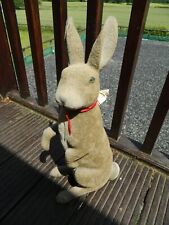 Vintage  Flocked Plastic HARE/RABBIT Figure.Large!