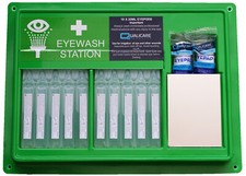 Eye Wash Kit Pod Station 10 Pods First Aid Spare Sterile Saline Eyewash Pods